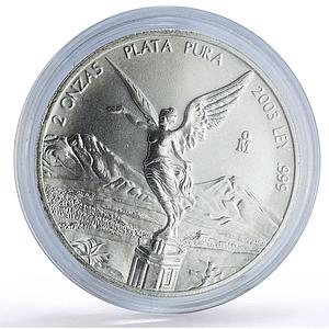 Mexico 2 onzas Libertad Angel of Independence silver coin 2003