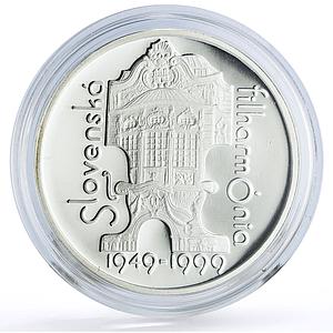 Slovakia 200 korun Philharmonic Music Architecture proof silver coin 1999