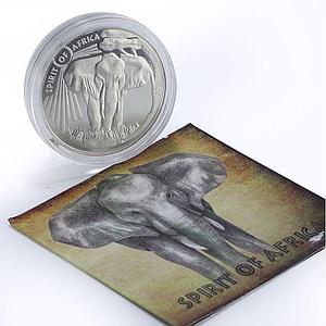 Burkina Faso 1000 francs Africa Spirit Wildlife Elephant Fauna silver coin 2016