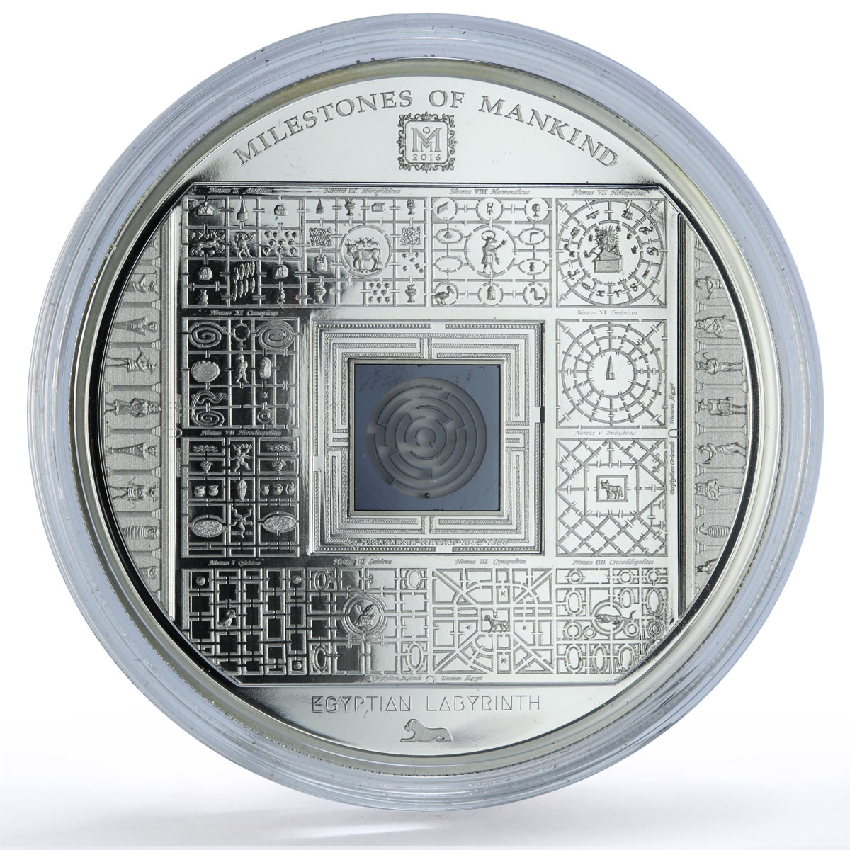 Cook Islands 10 dollars Mankind Milestones Egyptian Labyrinth silver coin 2016