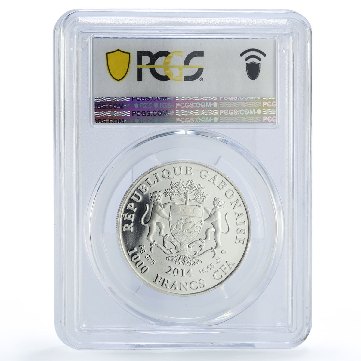 Gabon 1000 francs Zodiac Signs Pisces PR69 PCGS silver coin 2014