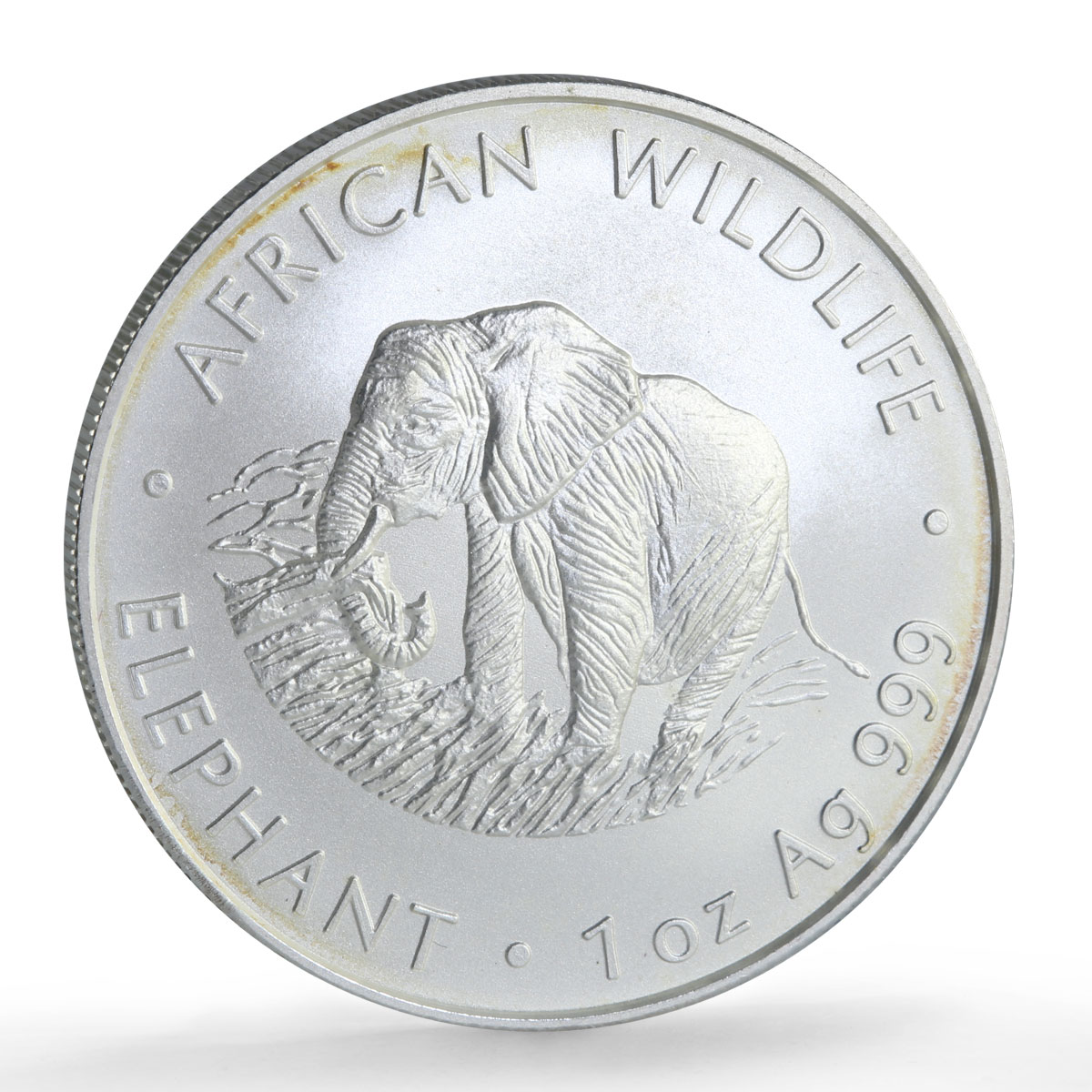 Zambia 5000 kwacha African Wildlife Elephant Fauna Matte silver coin 2000