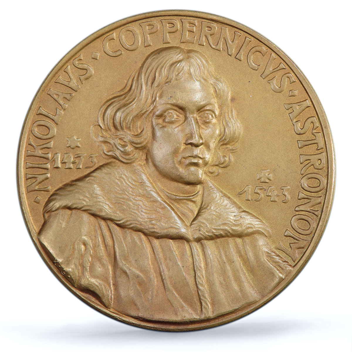 Germany Third Reich Nicolaus Copernicus Astronomy SP65 PCGS bronze medal 1937