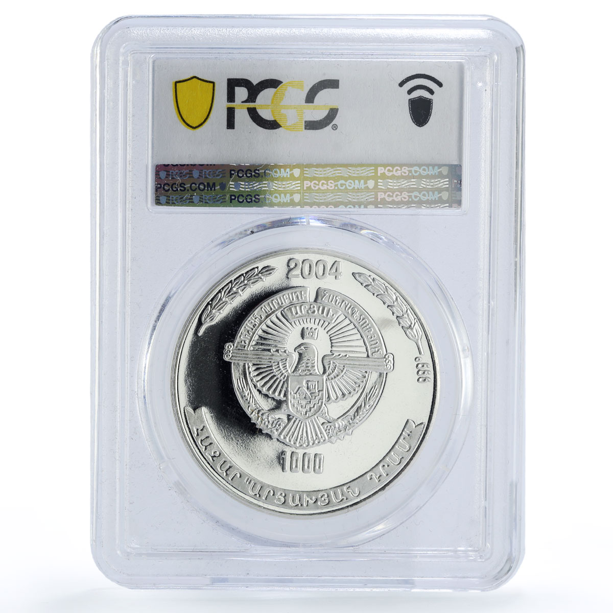 Artsakh Karabakh 1000 dram Ghazanchetsots Cathedral PR68 PCGS silver coin 2004