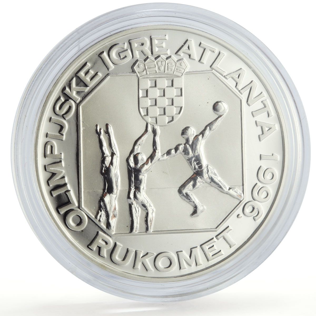 Croatia 150 kuna Atlanta Olympic Games Gymnastics Handball silver coin 1996