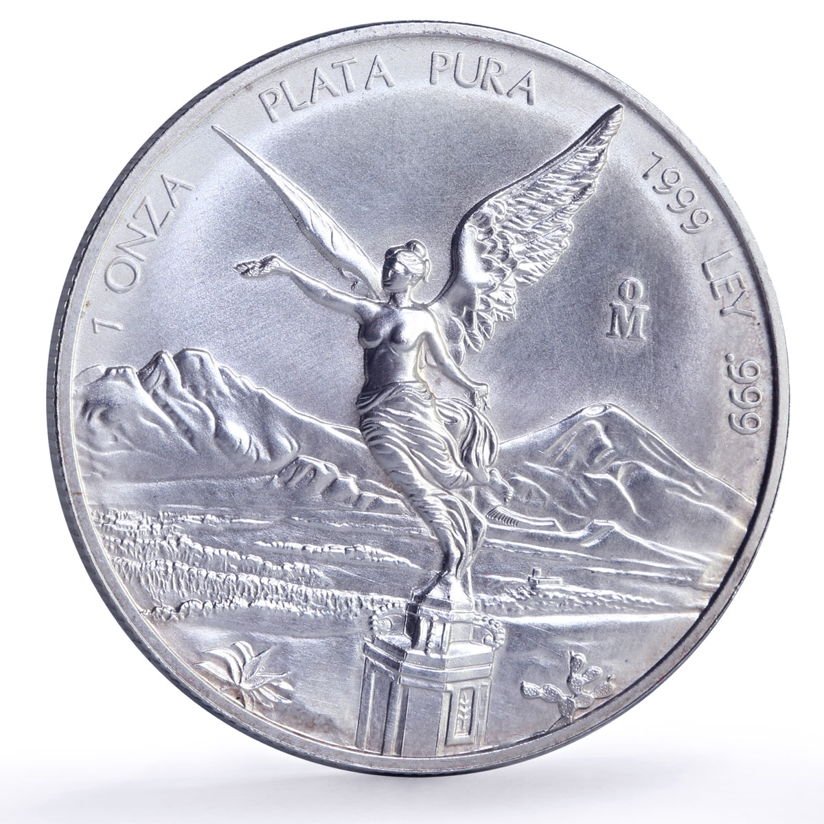 Mexico 1 onza Libertad Angel of Independence silver coin 1999