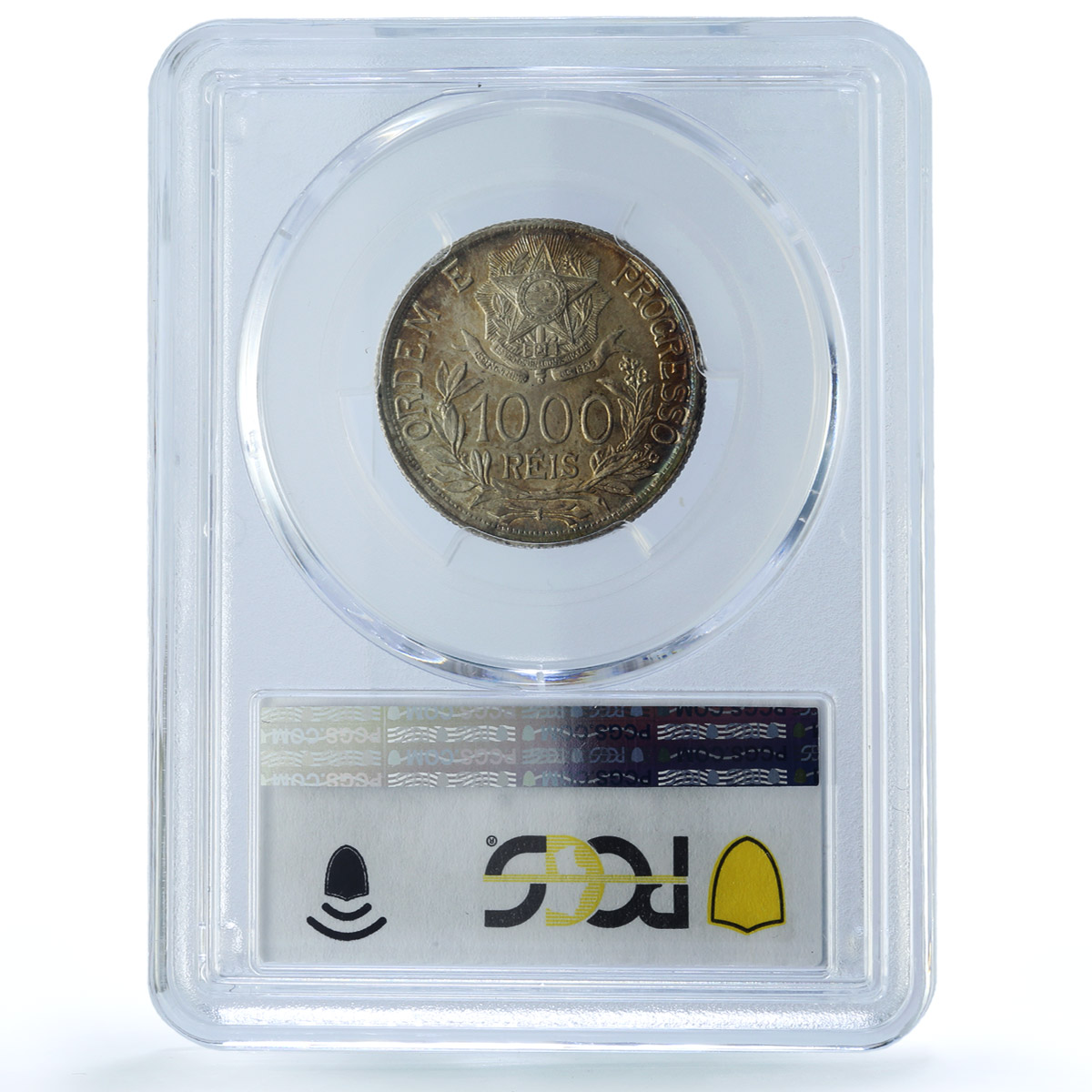 Brazil 1000 reis Regular Coinage Liberty Head KM-510 MS65 PCGS silver coin 1912 Brazil 1000 reis Regular Coinage Liberty Head KM-510 MS65 PCGS silver coin 1912