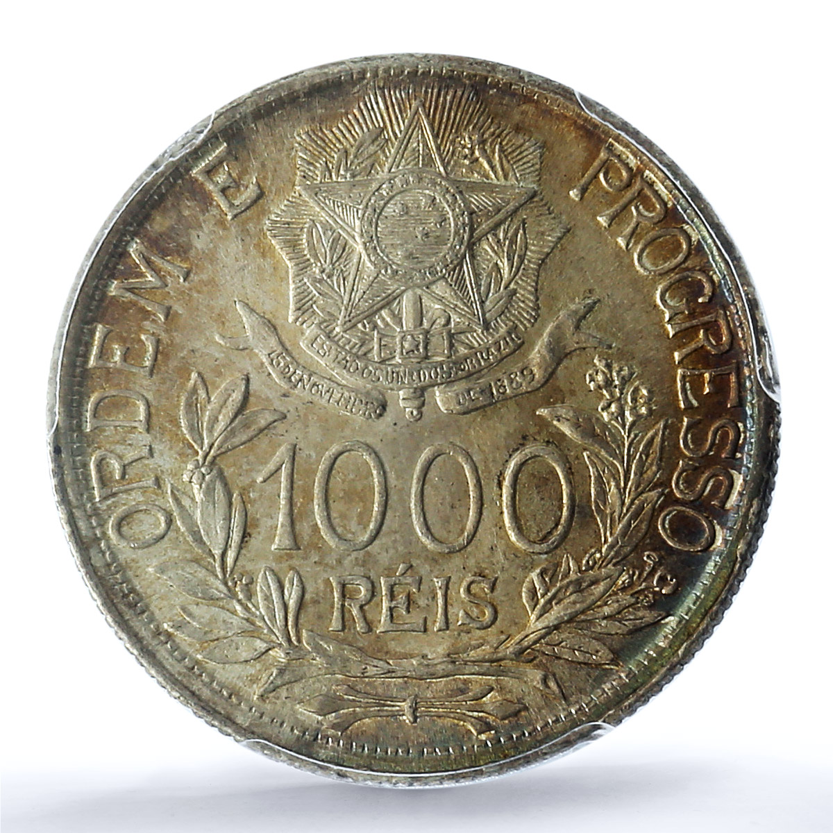 Brazil 1000 reis Regular Coinage Liberty Head KM-510 MS65 PCGS silver coin 1912 Brazil 1000 reis Regular Coinage Liberty Head KM-510 MS65 PCGS silver coin 1912