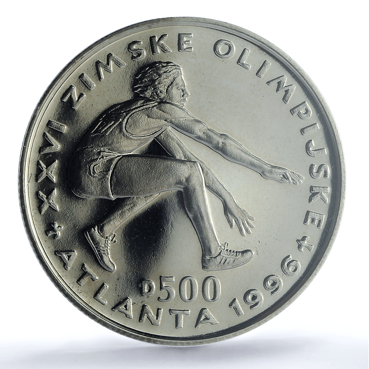 Bosnia 500 dinara Long Jumper KM-52 Atlanta Olympics MS 66 PCGS CuNi coin 1996 Bosnia 500 dinara Long Jumper KM-52 Atlanta Olympics MS 66 PCGS CuNi coin 1996