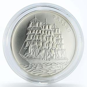 Guinea-Bissau 20000 pesos Seafaring Passat Ship Clipper silver coin 1993