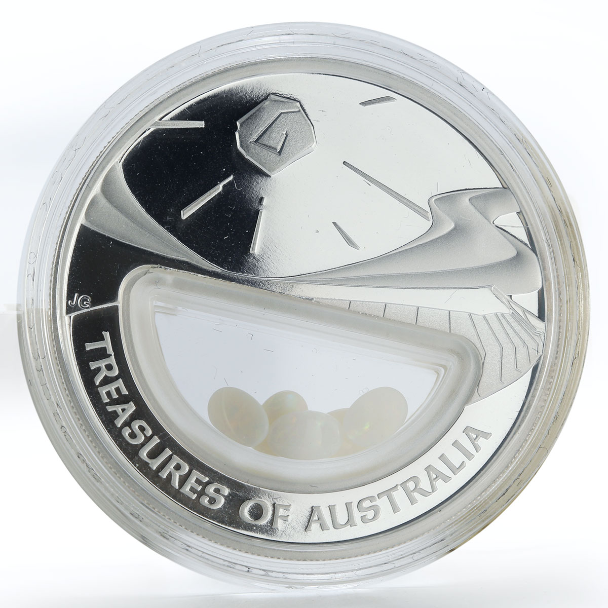 Australia 1 dollar Treasures - Opals proof silver coin 2008