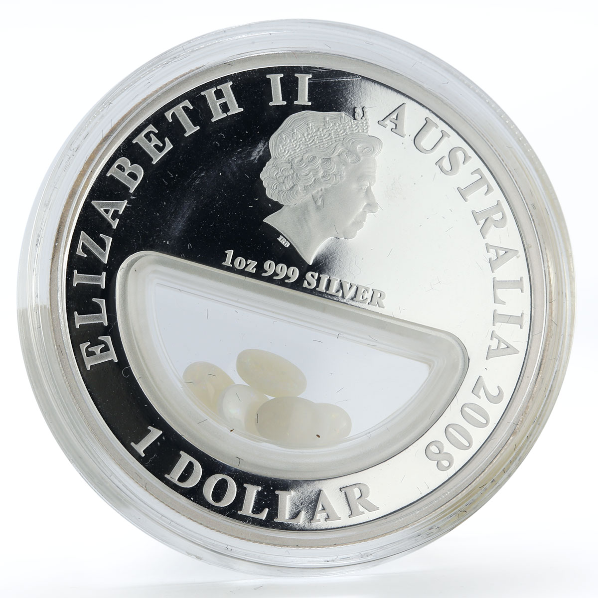 Australia 1 dollar Treasures - Opals proof silver coin 2008