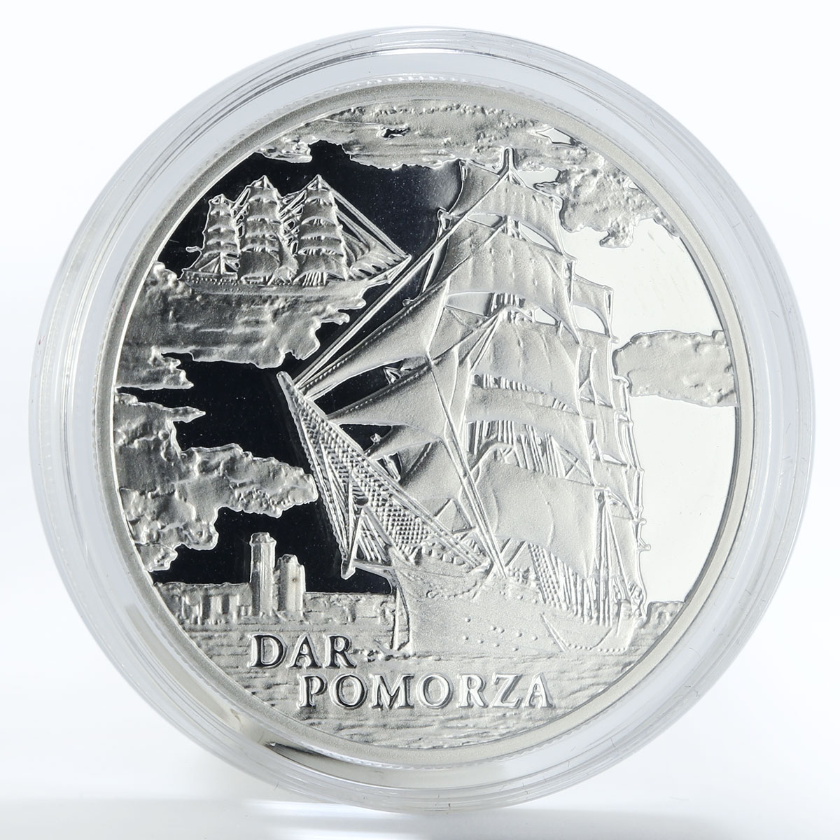 Belarus 20 rubles Sailing Ships Dar Pomorza silver coin 2009