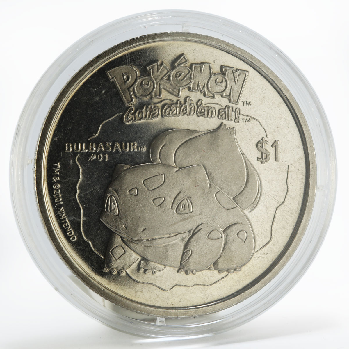 Niue 1 dollar Pokemon Bulbasaur copper-nickel coin 2001