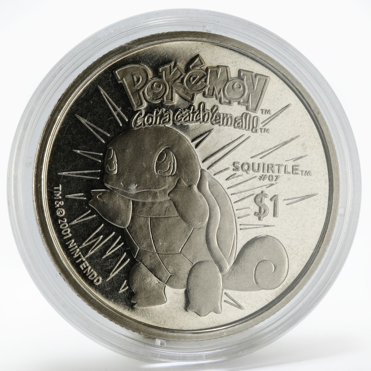 Niue 1 dollar Pokemon Squirtle copper-nickel coin 2001