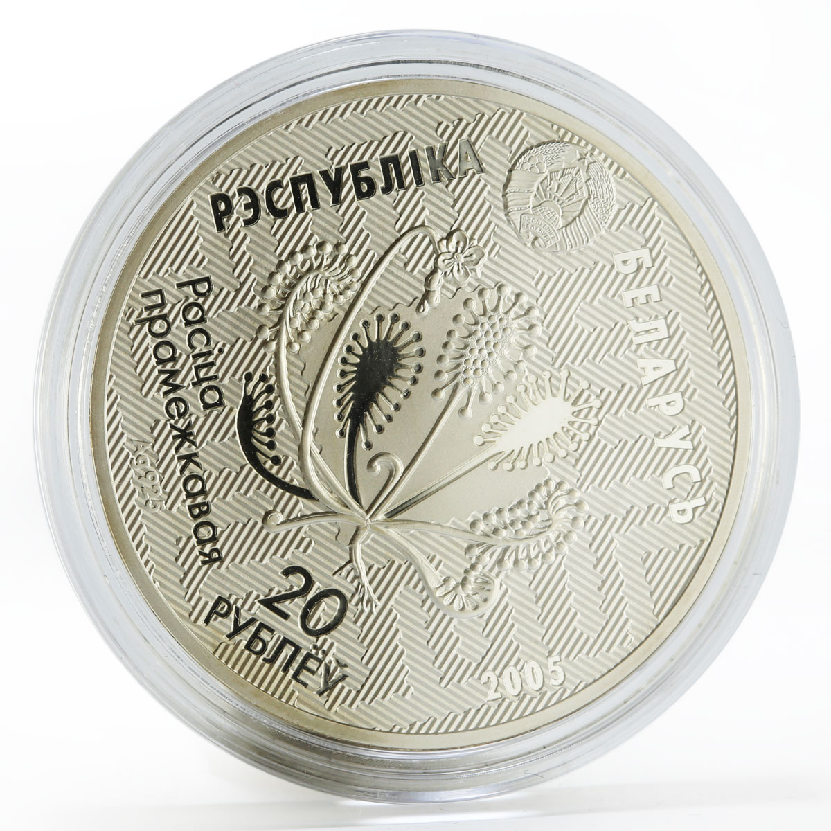 Belarus 20 Rubles Bogs Of Almany Owl Proof Silver Coin 2005 | Coinsberg