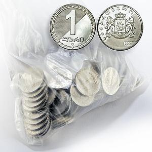 Georgia 1 lari lot of 200 coins (200 lari) UNC Coin 2006