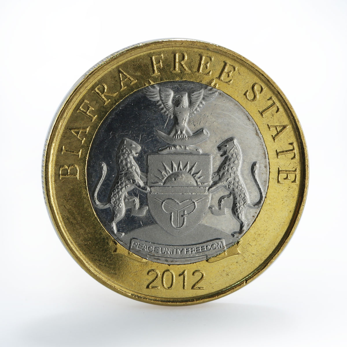 Biafra 25 pounds 45 Years Bank Biafra bimetal coin 2012