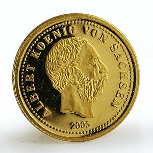 Northern Mariana Islands 5 dollars Albert Koenig Von Sachsen gold coin 2005