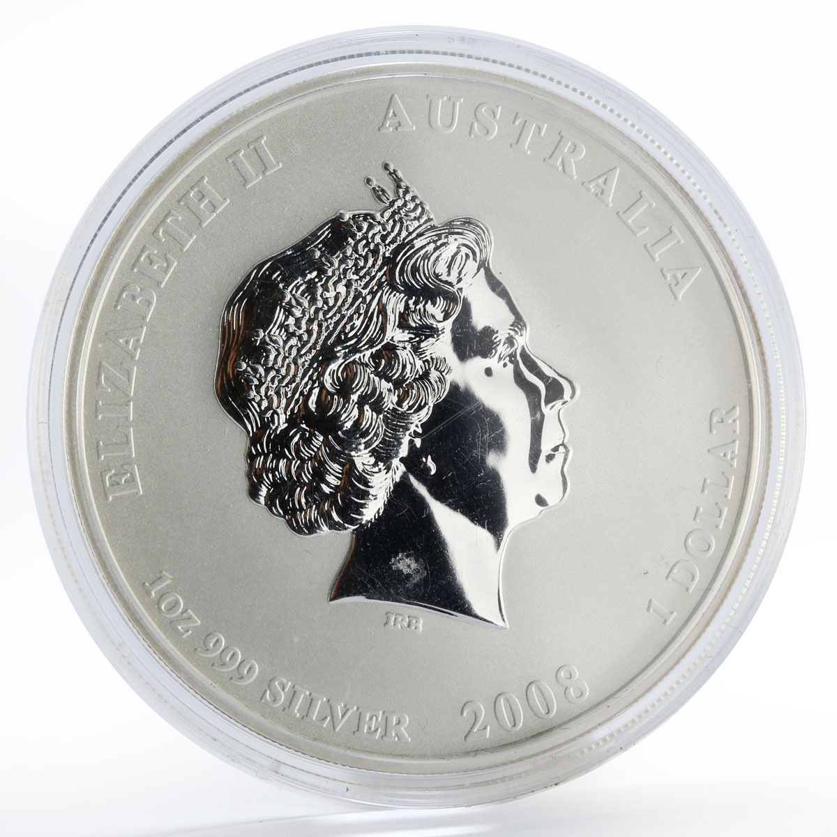 Australia 1 dollar Year of Mouse Lunar Series II silver coin 2008
