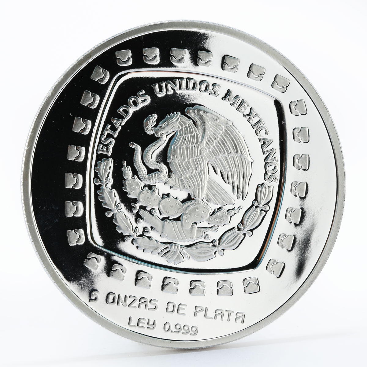 Mexico 10 pesos Olmec Series Cabeza Olmeca proof silver coin 1996