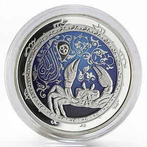 Lebanon 5 livres Zodiac Signs Cancer colored proof silver coin 2013