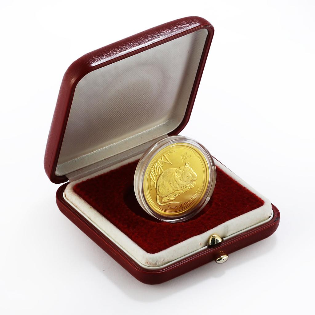 Australia 50 dollars Year of the Mouse Lunar Series II BU 1/2 oz gold coin 2008