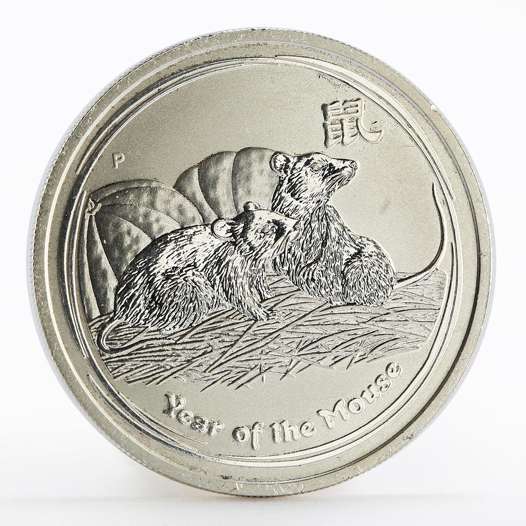 Монеты 2008 год. Year of the Mouse Silver. Australian Lunar Series 2 1/4 oz Gold Box.
