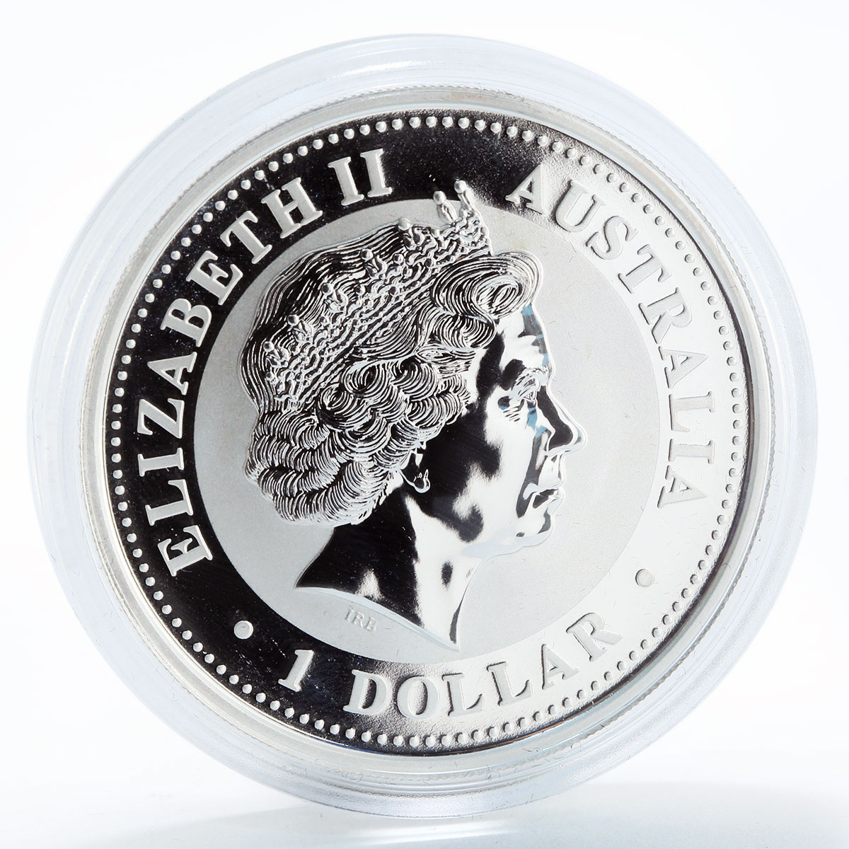 Australia 1 dollar Lunar series Year of the Snake gilded 1oz silver coin 2001