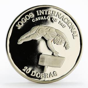 Sao Tome and Principe 20 dobras International Games Gymnastics nickel coin 1984