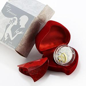 Tanzania 250 shillings Love Forever gilded proof silver coin 2019