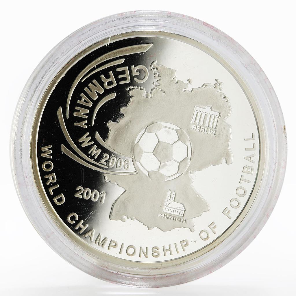 Afghanistan 500 afghanis Football World Cup in Germany proof silver coin 2001