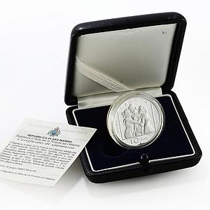 San Marino 10 euro 190 Years Antonio Canova Graces Sculptures proof Ag coin 2006