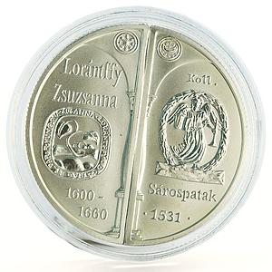 Hungary 2000 forint Zsuzsanna Lorantffy Sarospatak Art silver coin 2000