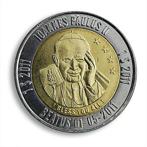 Micronesia 1 dollar Pope Ioannes Paulus II 2011