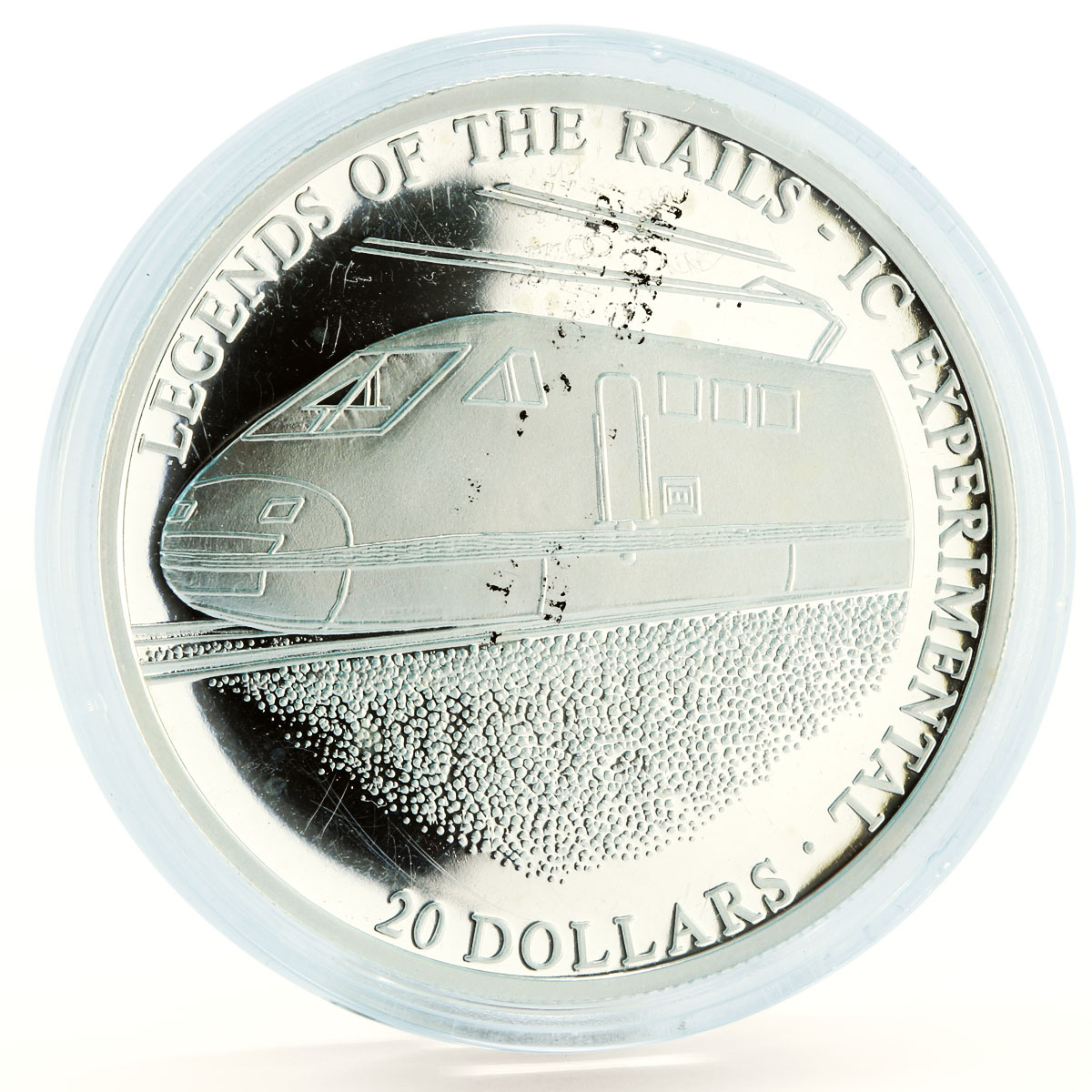 Liberia 20 dollars Trains Railway Locomotive 1C Experimental silver ...