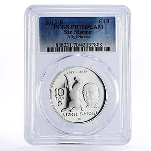 San Marino 10 euro Centennial of Aligi Sassu Horse PR70 PCGS silver coin 2012