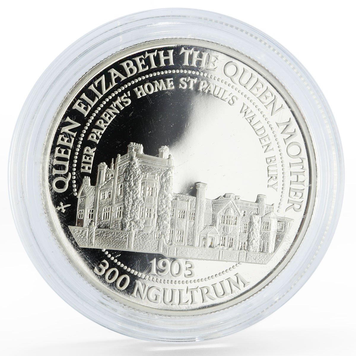 Bhutan 300 ngultrums St. Paul's Walden Bury Palace proof silver coin 1995
