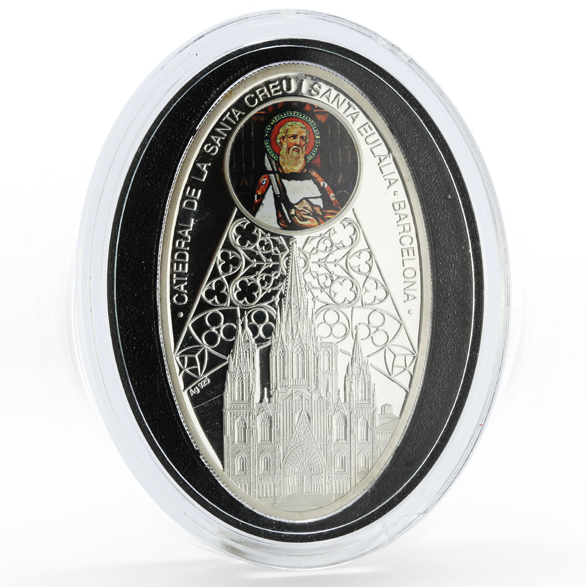 Niue 1 dollar Gothic Cathedrals series Barcelona Cathedral silver coin 2011