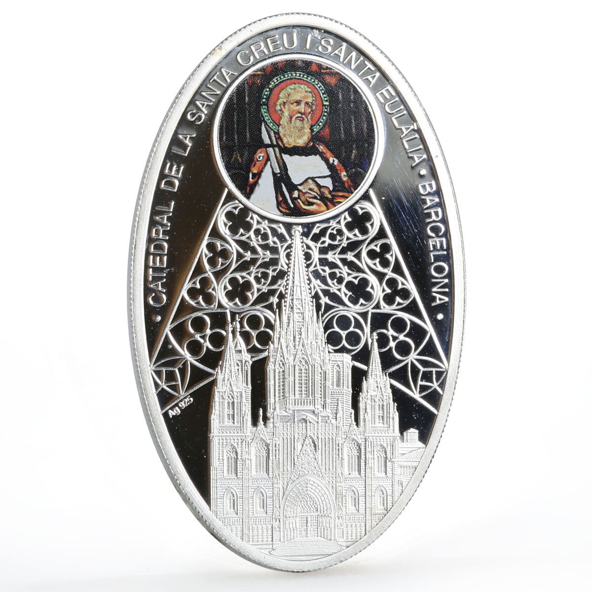 Niue 1 dollar Gothic Cathedrals series Barcelona Cathedral silver coin 2011