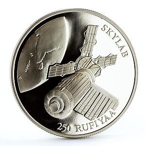 Maldives 250 rufiyaa Skylab Space Orbital Station silver coin 1993