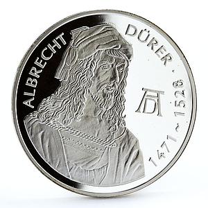 Uganda 1000 shillings Painter Albrecht Durer Art proof silver coin 2001