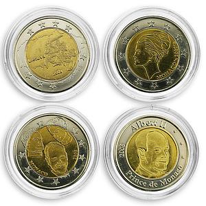 Probe Trial Essai 2 Euro coin set of 13 pcs Bimetal