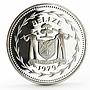 Belize 10 dollars Fauna of Belize series Jabirus proof silver coin 1979