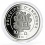 Andorra 10 diners Holy Helpers series St. Christopher proof silver coin 2010