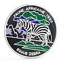 Benin 1000 francs African Widlife Fauna Zebra colored silver coin 1997
