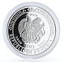 Armenia 100 dram Armenian Red Book Caucasus Grey Bear Fauna silver coin 2006