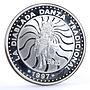 Bolivia 10 bolivianos Encounter of Two Worlds Rising Sun proof silver coin 1991
