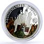 Palau 5 dollars World of Wonders Neuschwanstein Castle Architecture Ag coin 2010