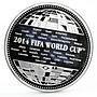 Armenia 100 dram Football World Cup in Brazil series Team Map silver coin 2014